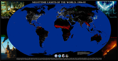 Nighttime Lights of the World Poster Image